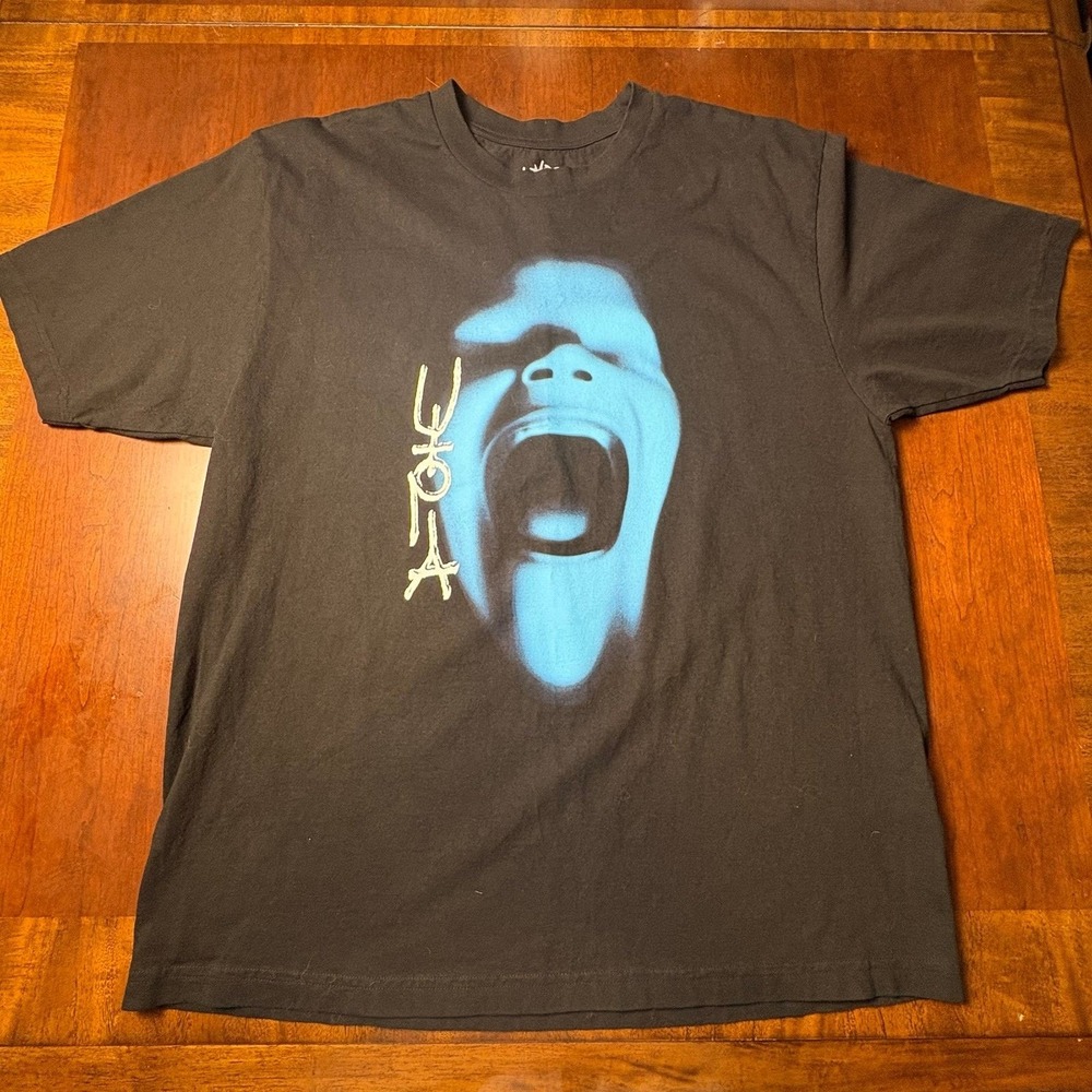 Travis Scott Utopia 2023 Blue Face Black Graphic T-Shirt XL Cactus Jack